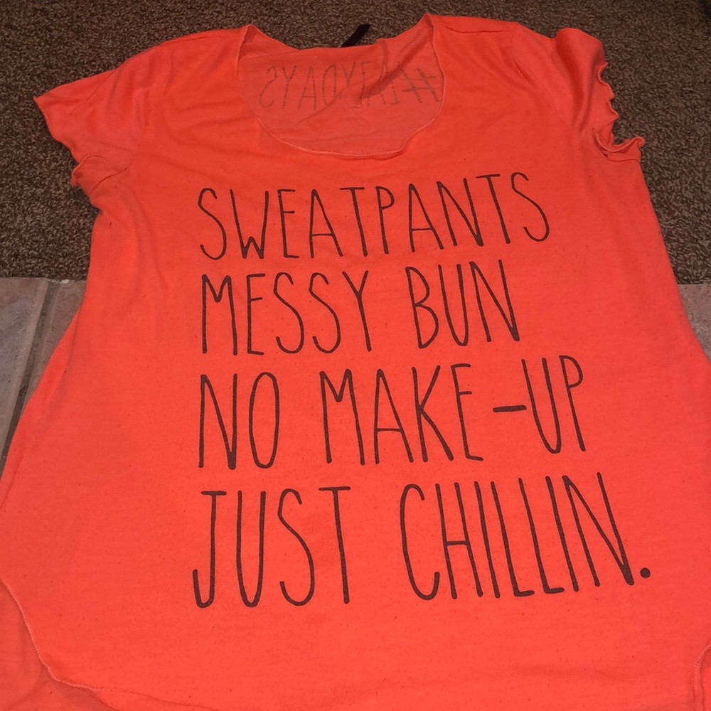 neon orange t shirt